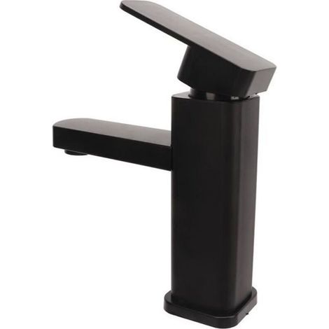 (Schwarz) Einloch-Waschtischarmatur – Edelstahl – Wassersparend – Schwarz (1/4)