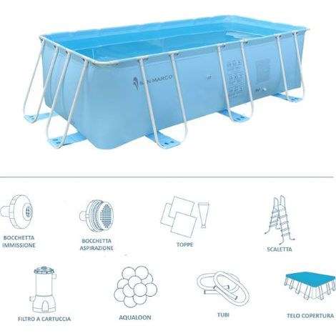 Piscina fuori terra Tremiti Plus 400x200x100 cm San Marco