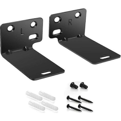 Kit de fixation murale en métal noir compatible avec les modèles Soundtouch 300, 500 et 700 (1 paire) (1/5)