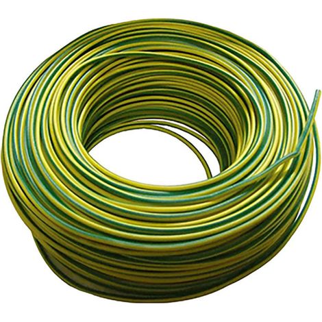 Halogenfreies Elektrokabel 6 mm² Grün/Gelb 100 m PVC-Draht H07Z1-K Elektrokabel (1/5)