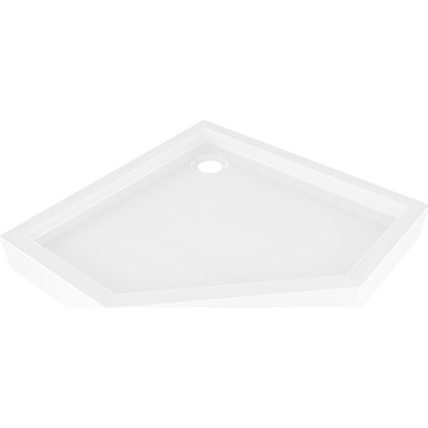 Mexen Flow+ receveur de douche pentagonal 100 x 100 cm, blanc brillant - 46P101010H (1/5)