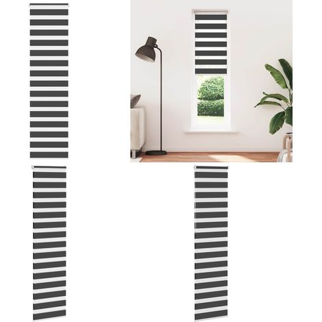 vidaXL Zebrarollo Schwarz 50x230 cm Stoffbreite 45,9 cm Polyester (1/5)