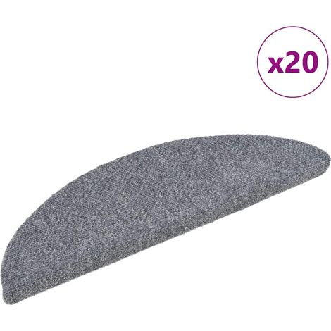 Stufenmatten Selbstklebend 20 Stk. 56x17x3 cm Hellgrau Halbrund