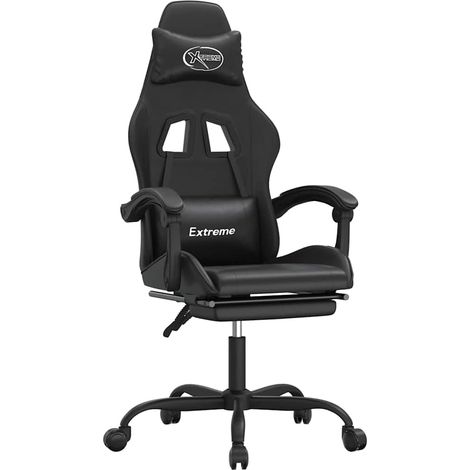 Maison Exclusive - Sedia da Gaming con Poggiapiedi Nero in Similpelle (1/5)