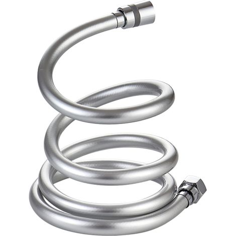 1 x Tuyau de douche en PVC - 1,5 m anti-nœuds (écrou en cuivre) (1/5)