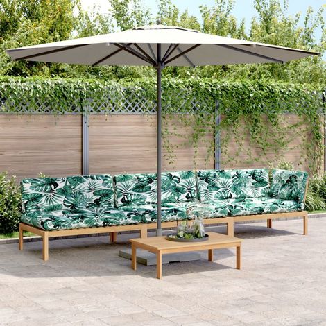 4-tlg. Garten-Sofagarnitur aus Paletten mit Kissen Akazienholz (1/5)