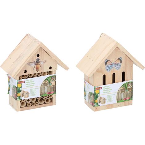 hotel de insectos nobrand insektenhotel aus holz set de 2 madera polinizadores