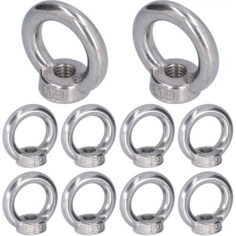 10Pcs Anneau de levage en acier inoxydable pour machines forestières M5 (1/5)