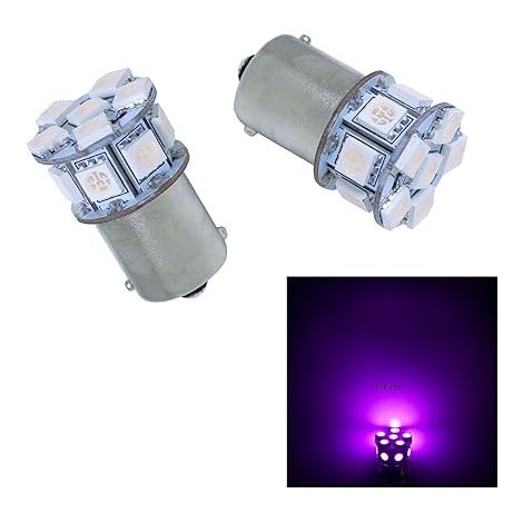 13SMD LED BA15S 1156 1141 Ampoules pour feu stop/feux arrière/de position latéraux/clignotant voiture 12V (Violet) (1/5)