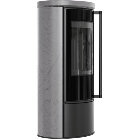 KRATKI ERIK Ø150 5,5 kW Keramikofen GREY SATIN Deckel Softclose Termotec (1/5)