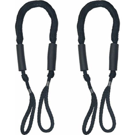 2-Piece Marine Dock Rope, 3.555ft, Dock Rope Anchor Latch, Camping and Hiking Accessories, Black (1/4)