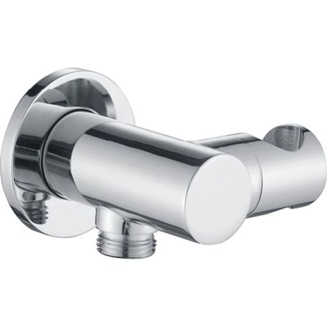 Support douchette murale orientable ronde Chrome