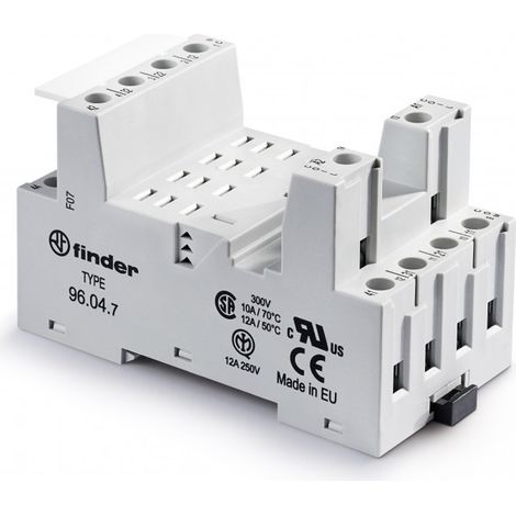 Support 12A 250V série 5632 bleu étrier métallique à cage ferroviaire FINDER 96047SMA