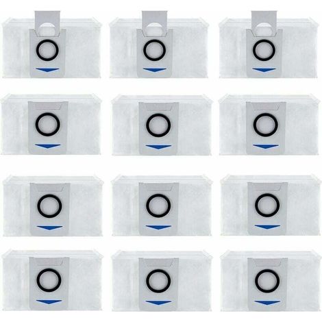 Lot de 12 Sac d'aspirateur Accessoires pour Ecovacs Deebot X1 Omni / X1 e Omni, Aspirateur Accessoires de Rechange Sac à poussière (1/4)