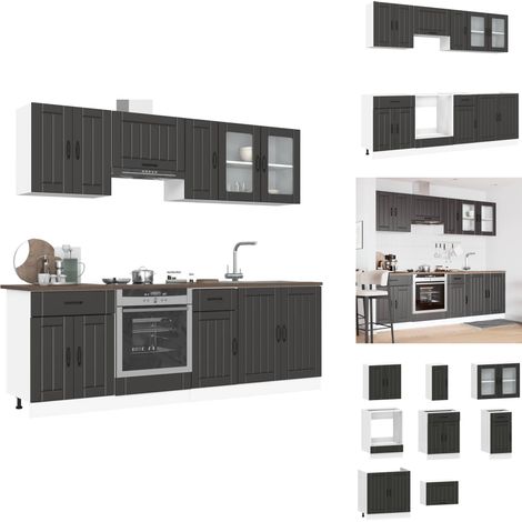 Ensemble d'armoires de cuisine 8 pcs Kalmar bois d'ingénierie - Ensemble D'armoires De Cuisine - Ensemble D'armoires De Cuisine - Ensemble D'armoires - Armoire De Cuisine (1/5)