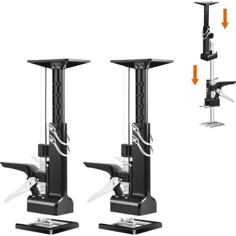 Cric manuel de levage 2 pièces – Hauteur réglable 39-59,5 cm – Charge maximale 130 kg – Idéal pour installation portes et fenêtres (1/5)