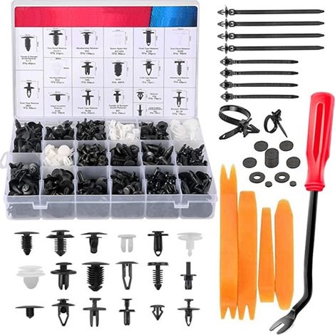 Set di 775 clip/clip di fissaggio per auto, 18 misure, universali, in plastica (1/4)