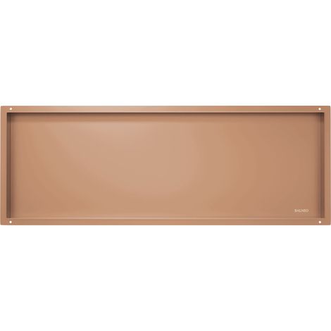 BALNEO - niche murale 90x30x10 cm cuivrée en acier inoxydable WALL-BOX NO RIM - étagère murale encastrée sans cadre (1/4)