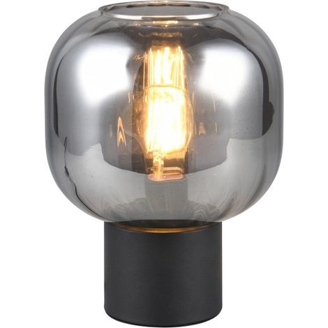 Lampe design, Lampe en verre ronde E27 Diva Gris en Verre, TRIO (1/5)