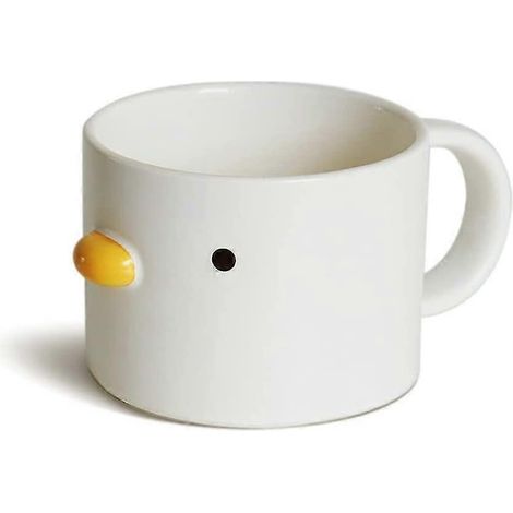 Tasse à café amusante avec motif poussin, tasse à café en céramique de sécurité, tasse à thé mignonne de 20 cl, idéale pour la maison, le bureau, la famille, les amis, les couples et comme cadeau pour (1/4)