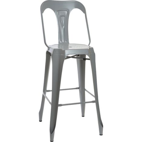 Tabouret Métal 44X49X113 Appui Gris (1/4)