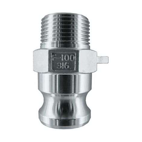 Raccord rapide pneumatique, Filetage vers Mâle BSPT 1 1/2 pouce 1.5pouces ISO 228 Classe A en Résine de polypropylène ( Prix pour Sachet de 5 )