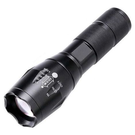 Lampe de Poche LED Professionnelle Puissante 6000 Lumens,Lampe Torche LED Haute Puissance avec Batterie Rechargeable,5 Modes, Zoomable,Étanche IP65,pour la Randonnée en Plein Air, le Camping (1/5)