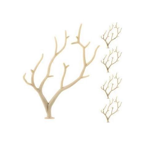 10 branches décoratives en bois de cerf artificiel séché, pour remplir un vase (beige)
