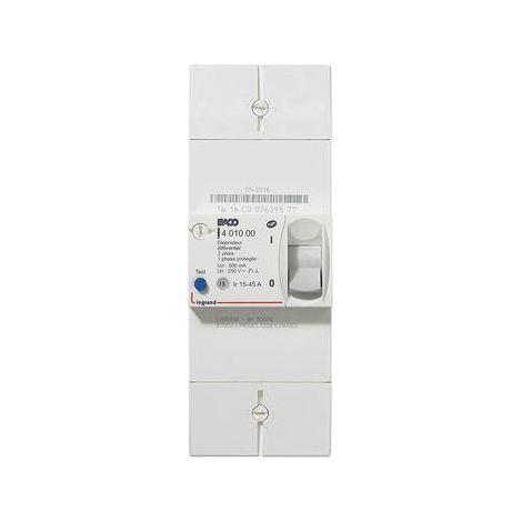 Legrand 401000 Interruttore automatico EDF Différentiel 500 ma Istantaneo 2P 45A