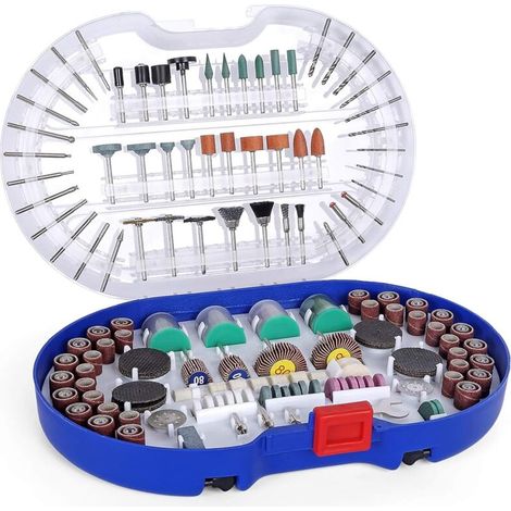 – Coffret de 276 accessoires d'outils rotatifs – Disques abrasifs, meules, bandes de ponçage – Pour polissage, sculpture, meulage (1/5)