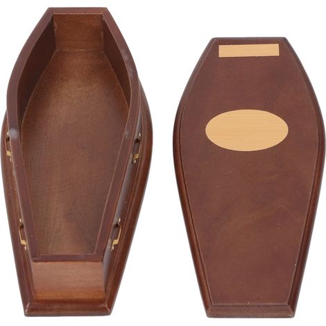 Cercueil miniature en bois pour maison de poupée à l'échelle 1:12 - Accessoire de décoration (1/5)