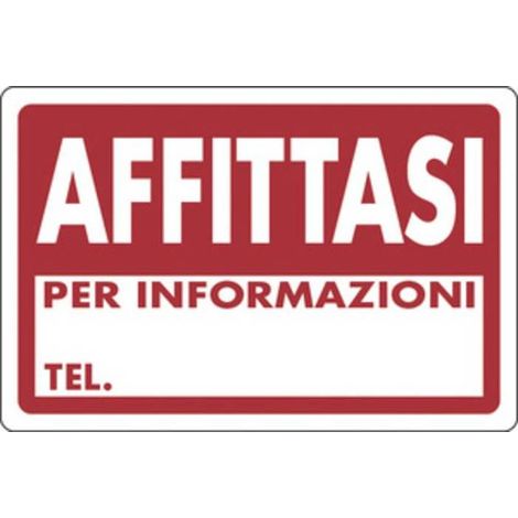 10 x TARGA SEGNALETICA AFFITTASI