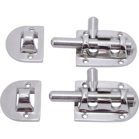 90mm Stainless Steel 316 Sliding Bolt Lock Latch with Mirror Finish for Windows, Doors, Hatches, Lockers, Boats, Quick Release for Garages, Campervans CMB0135 (1/5)