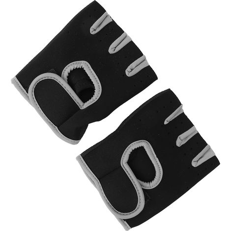 Gants d'entraînement élastiques et respirants avec sangle de taille ajustable, protection et maintien de la paume, gants de fitness sans doigts, gris XL (1/5)