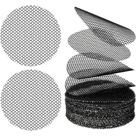 100pcs Flower Pot Drainage Holes Round Plant Drainage Pad 2 Inch to Prevent Loss of Soil - Black (1/5)