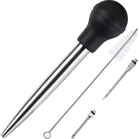 Food Grade Stainless Steel and Rubber Juicer with Marinade Injector and Brush for Easy Cleaning (1/5)