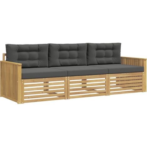 Ensemble de canapés d'extérieur 3 pc Blanc et anthracite vidaXL (1/5)