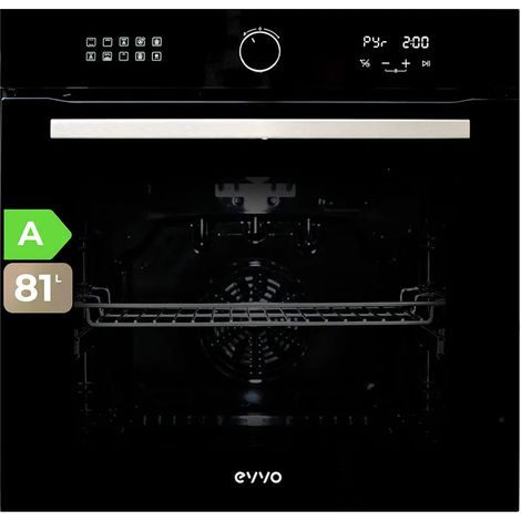 Einbaubackofen evvo h30 pyro 81 Liter Kapazität Pyrolyse