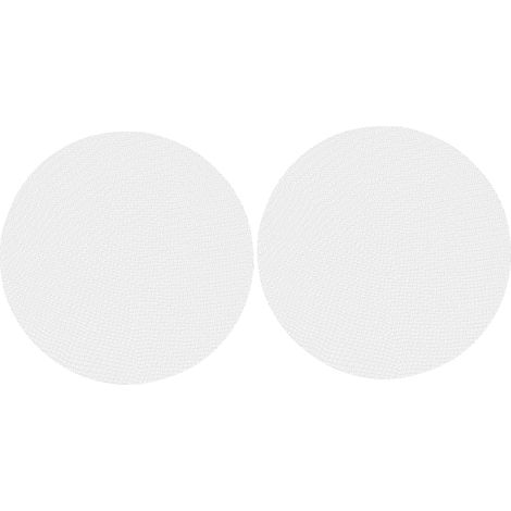 Tapis de Cuisson Vapeur Feuilles Blanches Antiadhésif en Silicone Réutilisable Lot de 2 Doublures Souples Rondes Accessoires la Cuisine Pratiques et Solide pour Cuiseur Vapeur'-'-