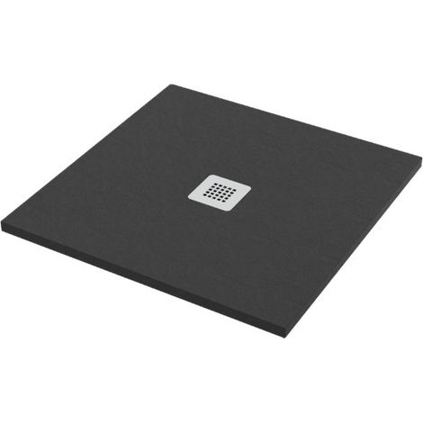 Piatto doccia 90x90 h.2,8 in marmo resina effetto pietra nero (1/5)
