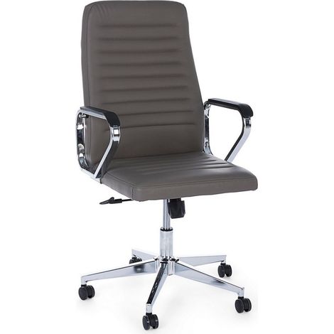 Sedia da ufficio ergonomica "Derek" con braccioli e ruote altezza regolabile -Fango (1/4)