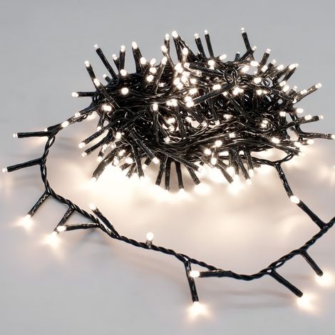 LED Lichterkette kalt weiß inkl. Netzstecker - 8,92 m - Deko Garten Beleuchtung für Innen und Außen - 80 LEDs