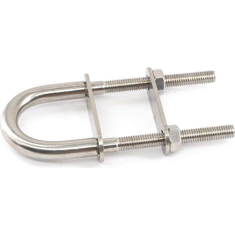 Acier Inoxydable Boulons En U M10 x 100 mm x 180 mm Boulon Carré en U Avec Écrous et Plaque De Cadre Boulons de Serrage Fixation pour Fixation Tuyaus