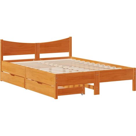 Maison Exclusive - Estructura cama con cajones madera pino marrón