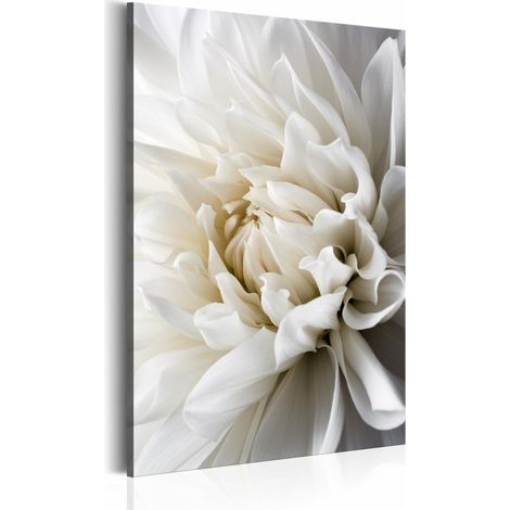 Tableau dahlia blanc - 60 x 90 cm