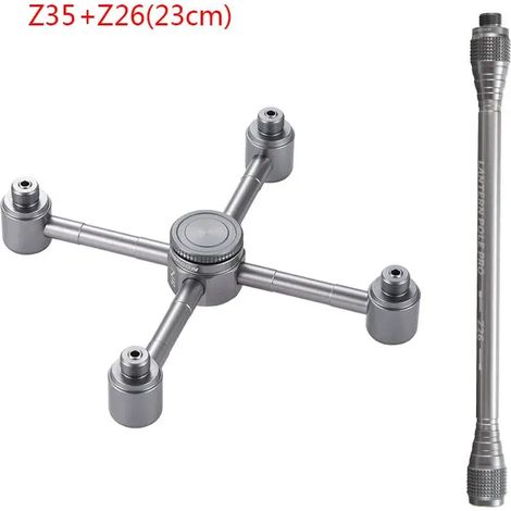 Adaptateur 1 vers 2/3/4 en alliage d'aluminium pour conversion de gaz butane, idéal pour le camping, la randonnée et les réchauds de cuisine portables. (1/5)