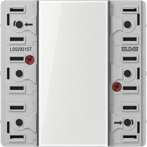 Jung LS52931ST KNX - Módulo de sensor táctil universal (3 enchufes, serie F 50, LS)
