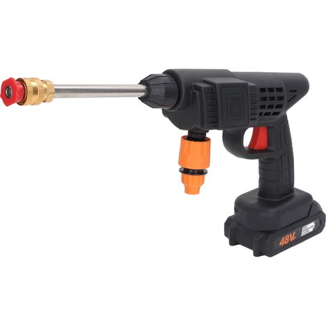 Nettoyeur Haute Pression Sans Fil Portable, Pistolet à Main Lithium Ion pour Voiture et Arrosage, 100-240V avec Prise UE (1/5)