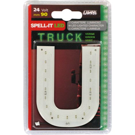 Spell-It Led, 90 mm, 24V - Verde - U