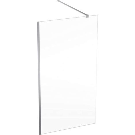 Geberit GEO - Duschwand Walk-In, 110x200 cm, Silber/Klarglas 560.149.00.2